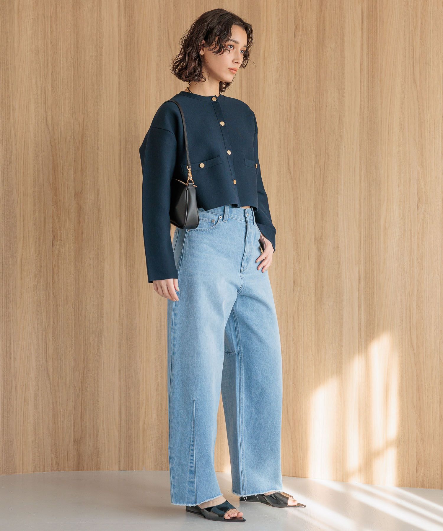 A part by 「スポンディッシュキンボタンクルーカーディガン」|ニット・セーター|