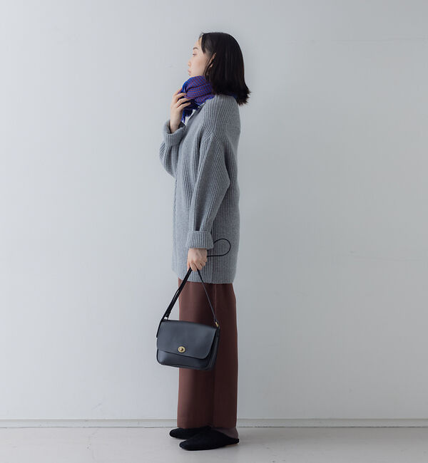 collex「オフネックリブニットチュニック」|ニット・セーター|