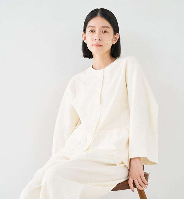 collex「【セットアップ対応】ジャガートカッドカーディガン」|カーディガン|オフホワイト