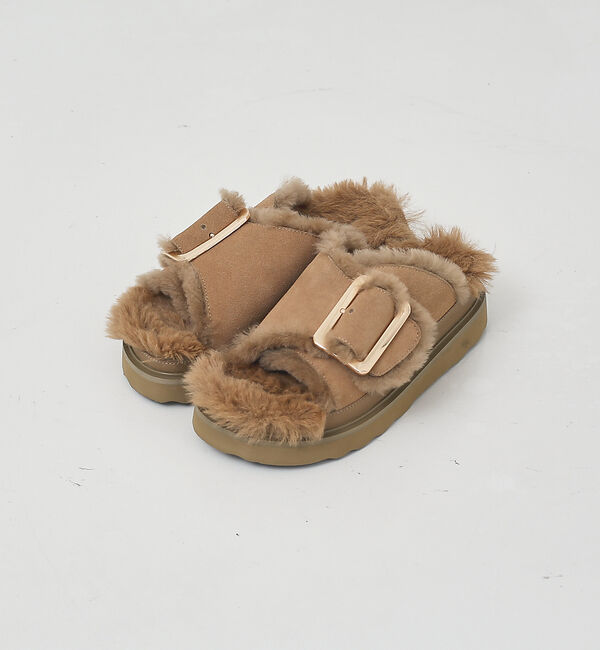 collex「【MOHI/モヒ】ファーサンダル シングルベルト」|サンダル|