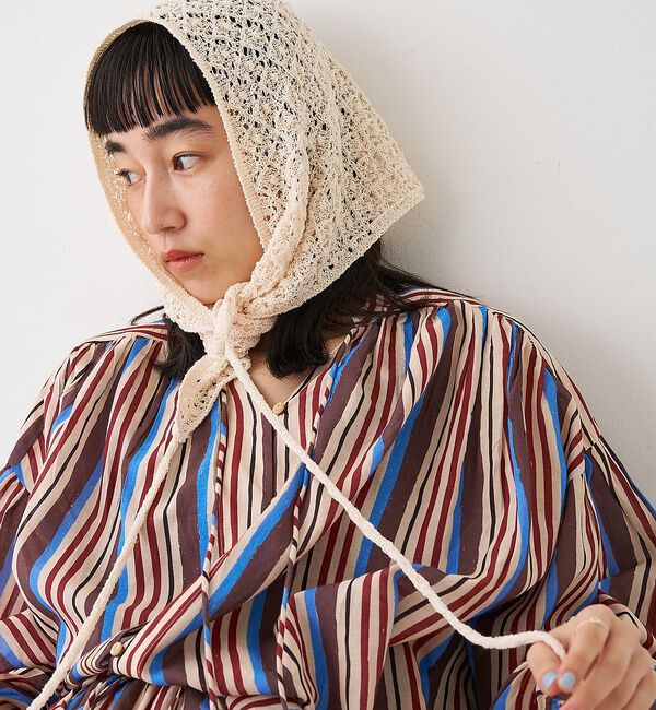 collex「ブークレーヤーンニットレースストール」|マフラー|