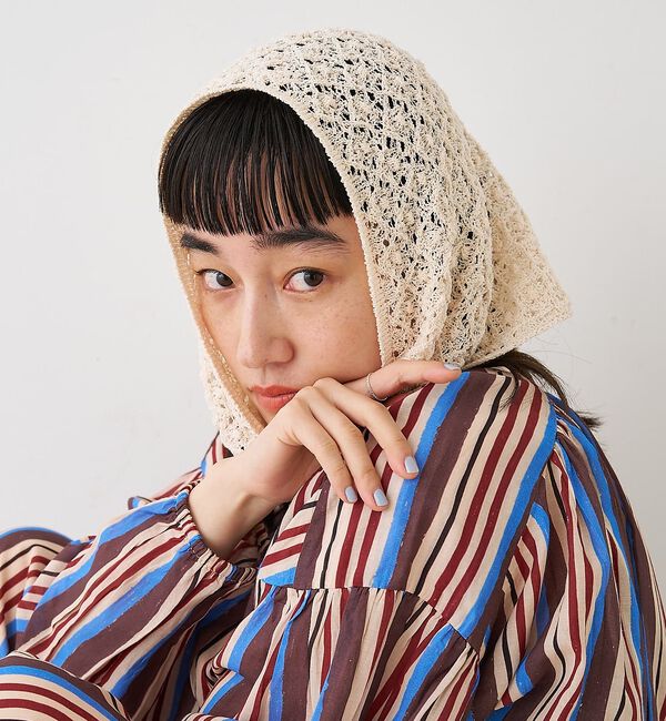 collex「ブークレーヤーンニットレースストール」|マフラー|