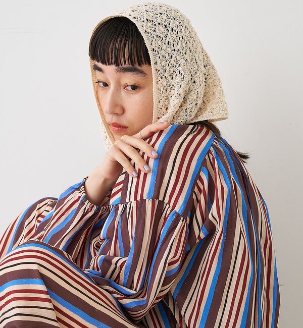 collex「ブークレーヤーンニットレースストール」|マフラー|