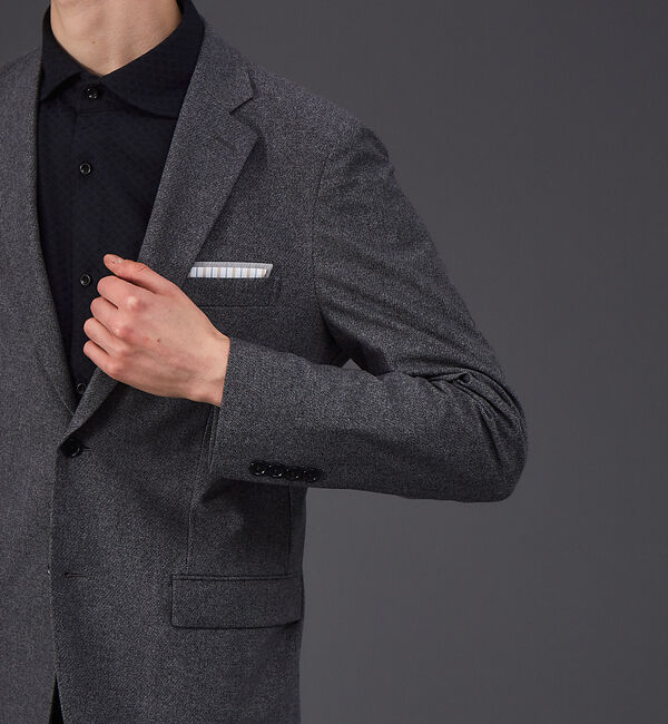 ABAHOUSE「【FLEX】セットアップ対応 2WAY ストレッチ プリント ジャケット」|テーラードジャケット|