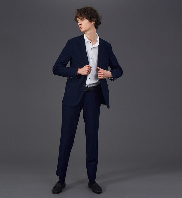 ABAHOUSE「【FLEX】セットアップ対応 2WAY ストレッチ プリント ジャケット」|テーラードジャケット|