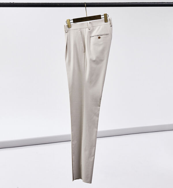 ABAHOUSE「【セットアップ対応/BRERA】ストレッチ ポプリン スラックス」|スラックス|グレージュ