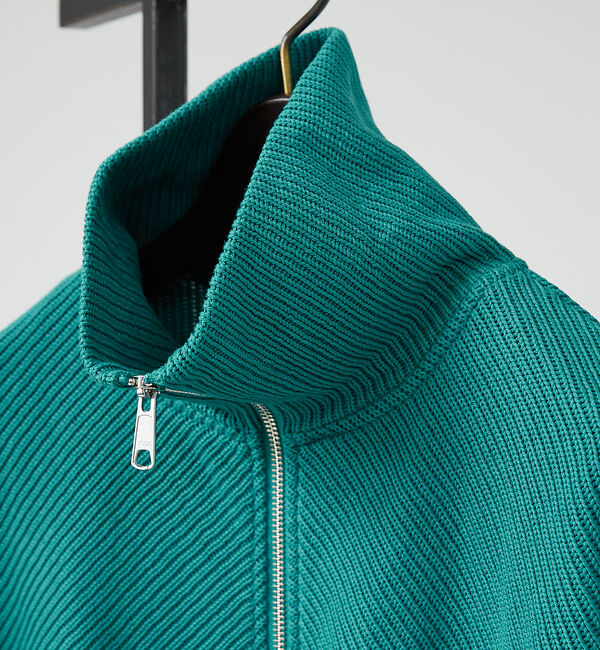 ABAHOUSE「【ハイネック】ドライバーズニット/ジップカーディガン」|カーディガン|