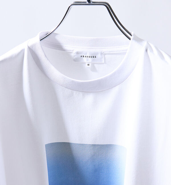 ABAHOUSE「グラデーション グラフィック プリントTシャツ/オーバーサイズ」|Tシャツ・カットソー|