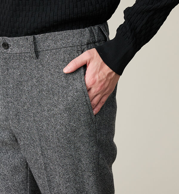 ABAHOUSE「【カシミヤブレンド】ウール ツイルスラックス / セットアップ対応」|スラックス|