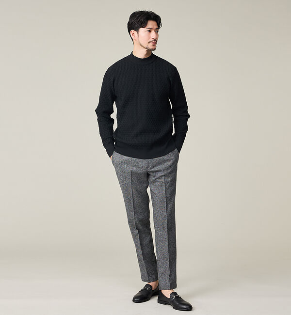 ABAHOUSE「【カシミヤブレンド】ウール ツイルスラックス / セットアップ対応」|スラックス|