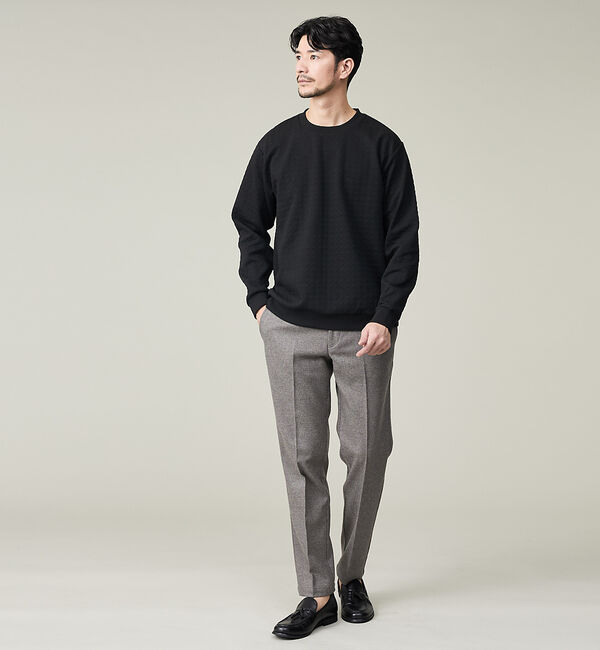 ABAHOUSE「【カシミヤブレンド】ウール ツイルスラックス / セットアップ対応」|スラックス|