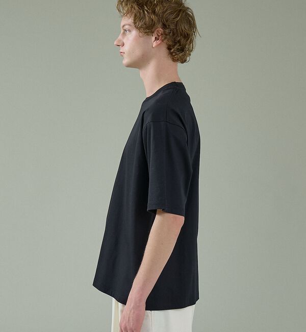 ABAHOUSE「KNIT COLLAR コットンポンチ クルーネック半袖Tシャツ / リラックス」|Tシャツ・カットソー|