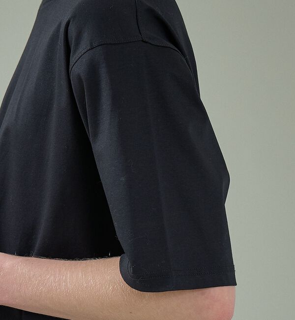 ABAHOUSE「KNIT COLLAR コットンポンチ クルーネック半袖Tシャツ / リラックス」|Tシャツ・カットソー|