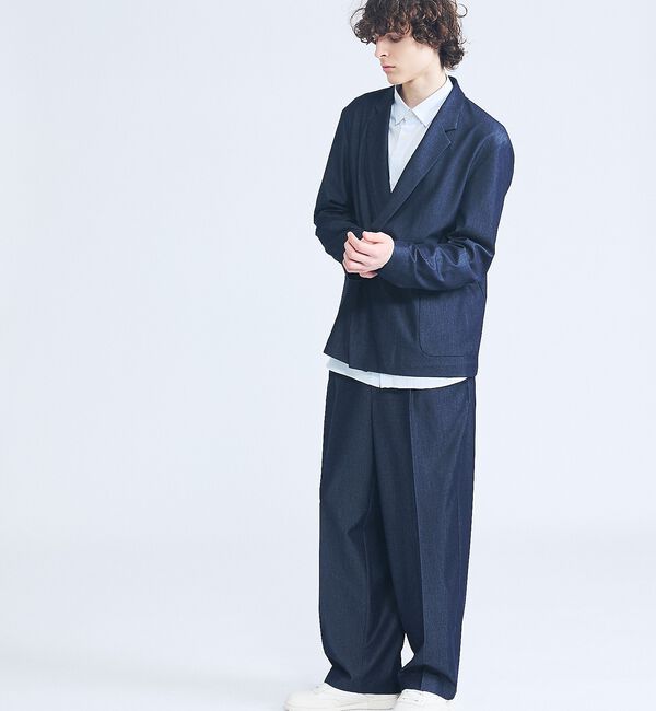 ABAHOUSE「【セットアップ対応】デニムライクツイル ダブルジャケット」|その他|