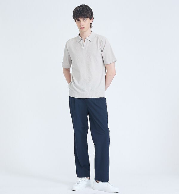 ABAHOUSE「【ストレッチ/洗える】1タック イージー ワイドテーパードパンツ」|その他|