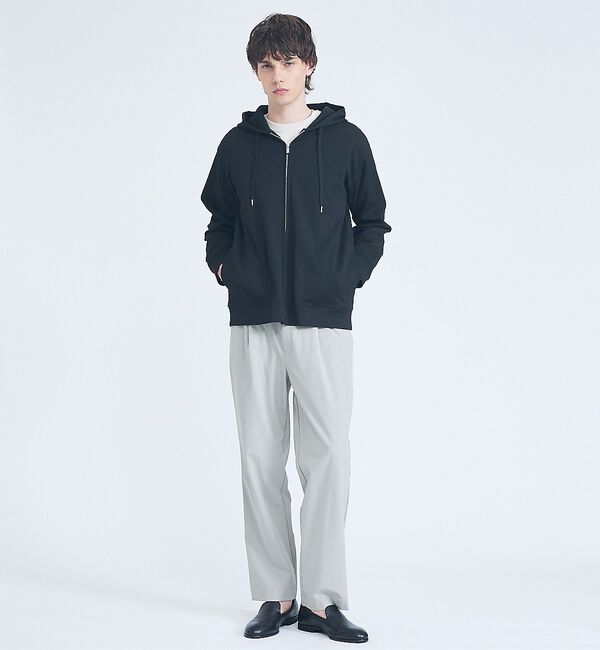 ABAHOUSE「【ストレッチ/洗える】1タック イージー ワイドテーパードパンツ」|その他|