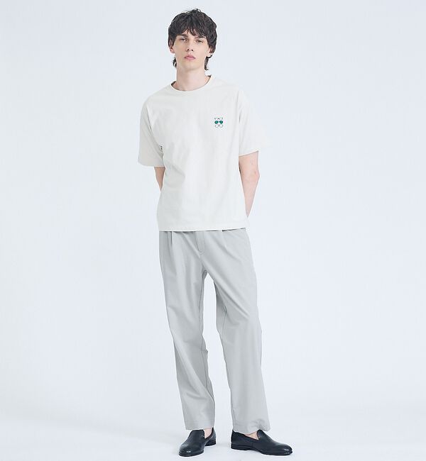 ABAHOUSE「【ストレッチ/洗える】1タック イージー ワイドテーパードパンツ」|その他|