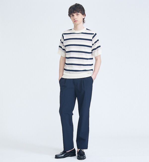 ABAHOUSE「【ストレッチ/洗える】1タック イージー ワイドテーパードパンツ」|その他|