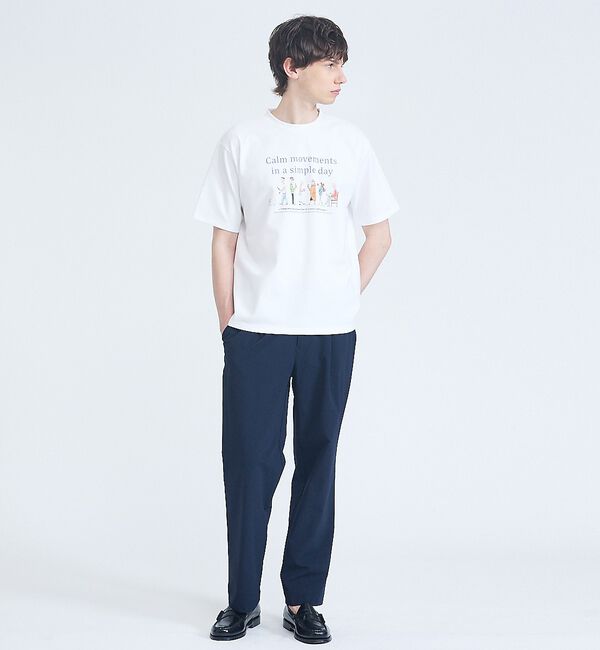 ABAHOUSE「【ストレッチ/洗える】1タック イージー ワイドテーパードパンツ」|その他|