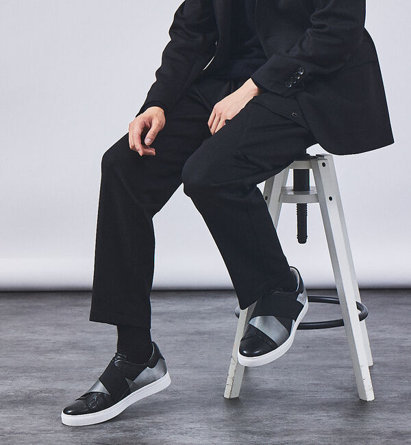 alfredoBANNISTER「【ELASTIC TRAINER】ベルトライン切替 スリッポン/スニーカー」|スニーカー|