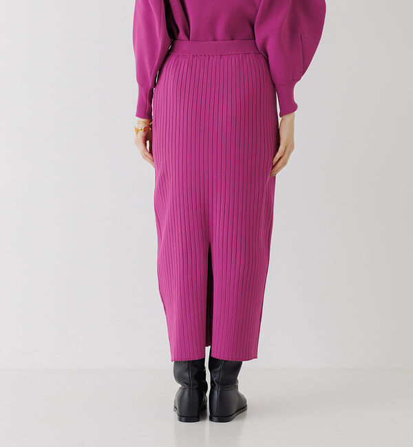 Rouge vif「【セットアップ対応】ストレッチリブニットスカート」|スカート|