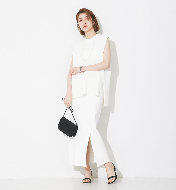 Rouge vif「【セットアップ対応】麻混片畦ニットベスト」|ニット・セーター|