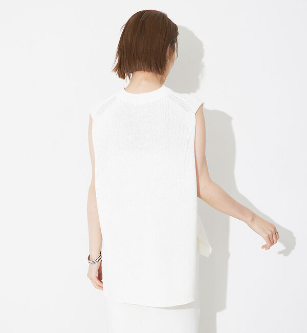 Rouge vif「【セットアップ対応】麻混片畦ニットベスト」|ニット・セーター|