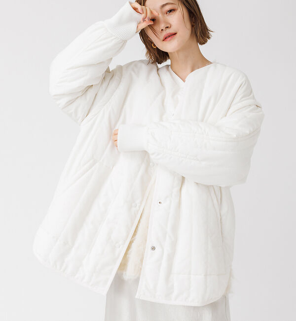 Rouge vif「2WAY キルティングコート」|その他|ホワイト