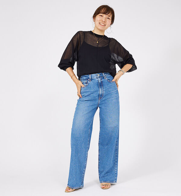 Rouge vif「【NEEDBY heritage/ニードバイ ヘリテージ】LUNA ワイドストレ」|デニム|