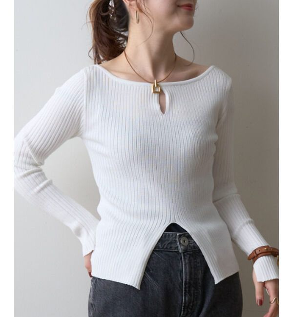 Rouge vif「【一部店舗限定】 カットアウトリブニット」|ニット・セーター|