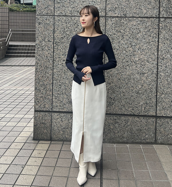 Rouge vif「【一部店舗限定】 カットアウトリブニット」|ニット・セーター|