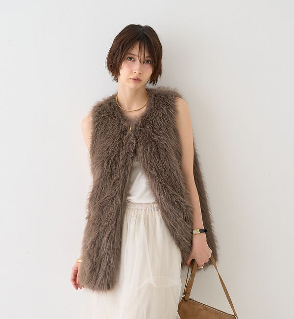 Rouge vif「【一部店舗限定】エコファーベスト」|ダウンベスト・ベスト|