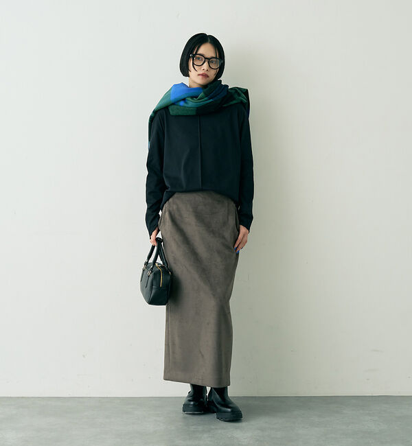 Rouge vif「フェイクスウェードストレッチタイトスカート/ナロースカート」|スカート|