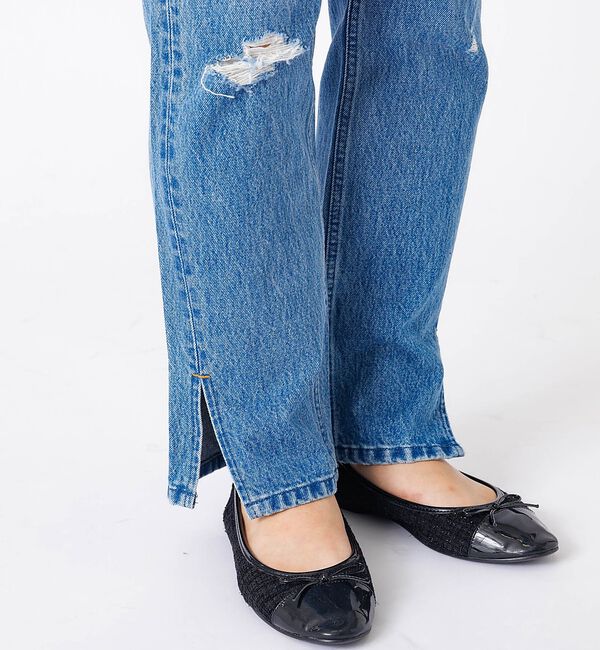 Rouge vif「【157&times;WOADBLUE】Slit Straight / スリット ストレート」|デニム|