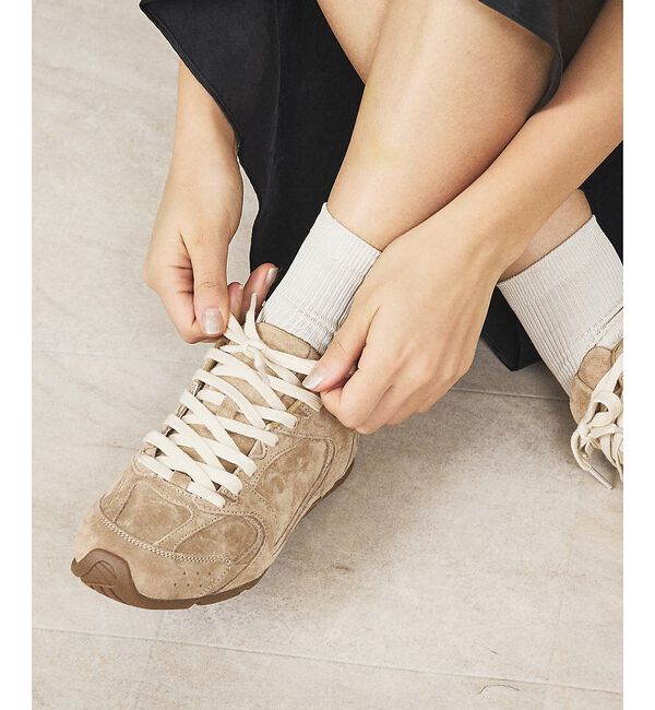 Rouge vif「【MOHI/モヒ】スウェードスニーカー」|スニーカー|ベージュ