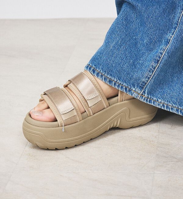 Rouge vif「【SHAKA / シャカ】NEO BUNGY EVOL CHUNKY / 厚底サ」|サンダル|モカ