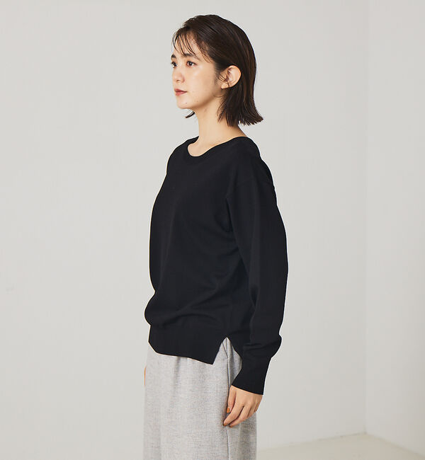 qualite「レーヨンストレッチ2WAYニット」|ニット・セーター|