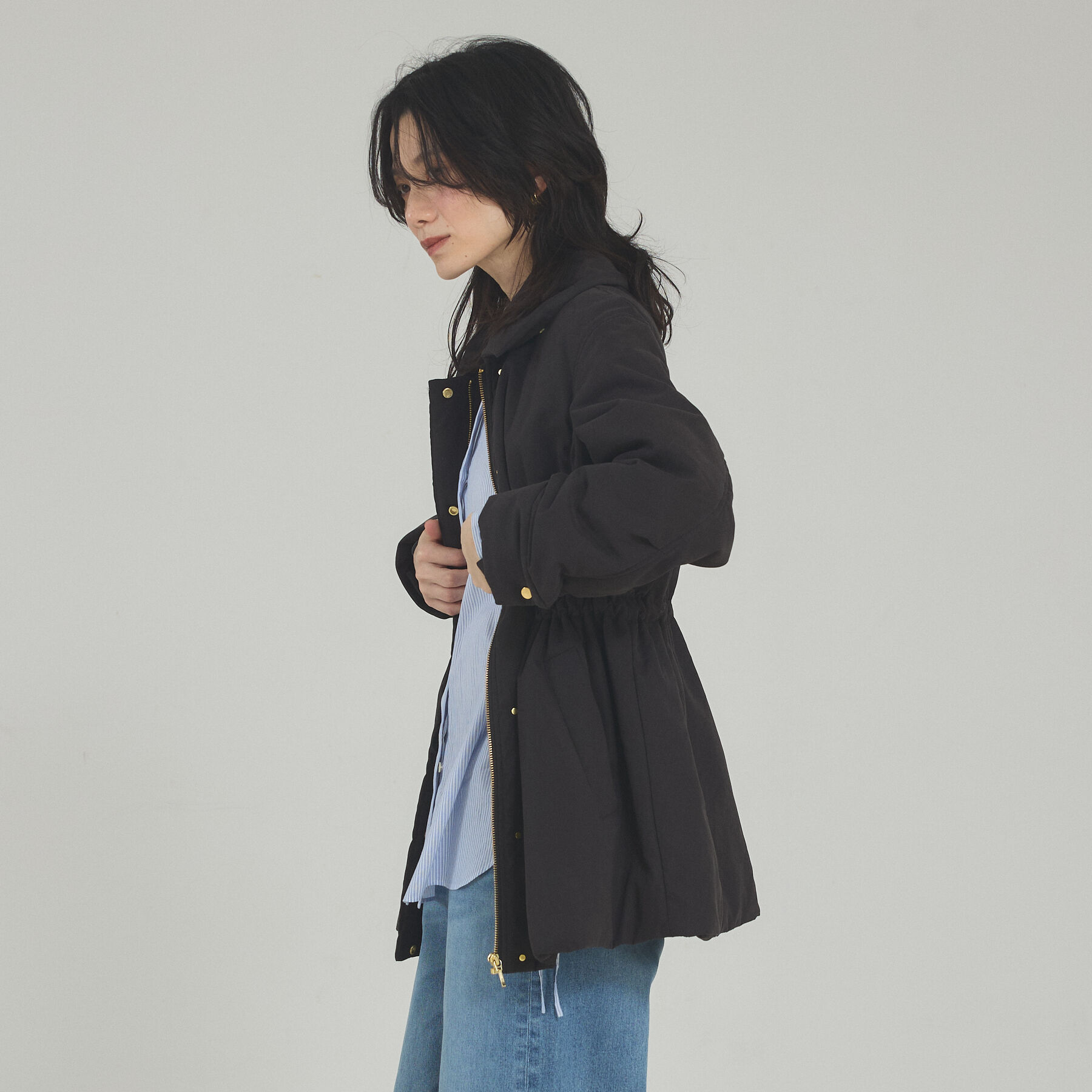 qualite「【軽やかでほどよい暖かさ】ピーチパデッドブルゾン」|ブルゾン・スタジャン|