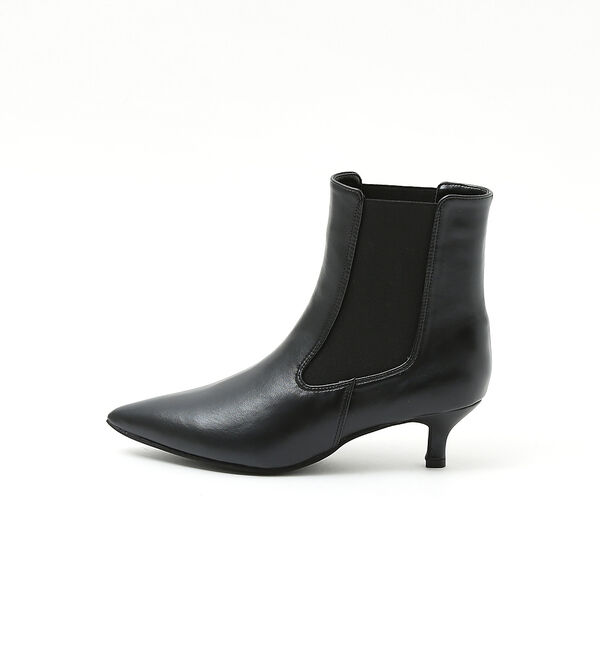 AU BANNISTER「【LAROUTE】ポインテッドサイドゴアブーツ」|ショートブーツ|