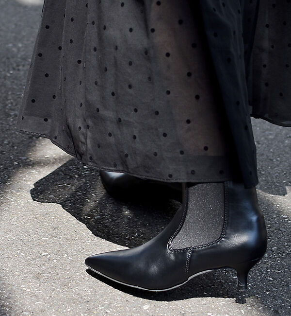 AU BANNISTER「【LAROUTE】ポインテッドサイドゴアブーツ」|ショートブーツ|