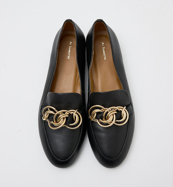 AU BANNISTER「【&ldquo;めめの暮らし&rdquo;さんご紹介】チェーンモチーフローファー」|ローファー|