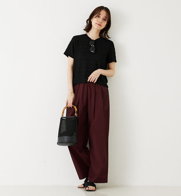 abahouse mavie「シャーリングボーダーTシャツ」|Tシャツ・カットソー|