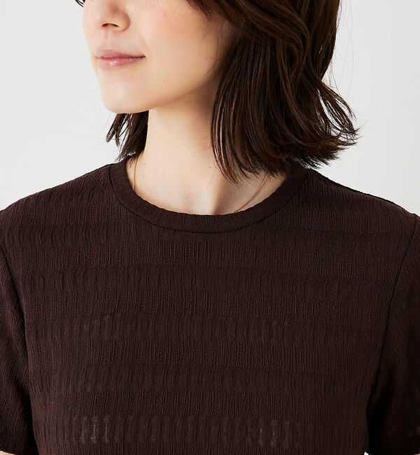 abahouse mavie「シャーリングボーダーTシャツ」|Tシャツ・カットソー|