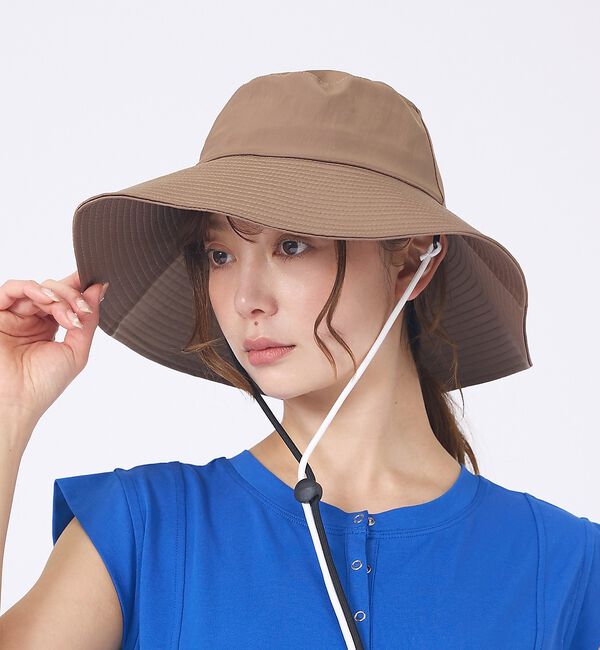 abahouse mavie「【UVカット】ラスターワイドブリムハット」|その他|モカ