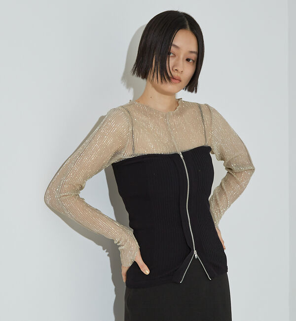 NOMINE「マルチWAY ニット ZIP ビスチエ」|その他|