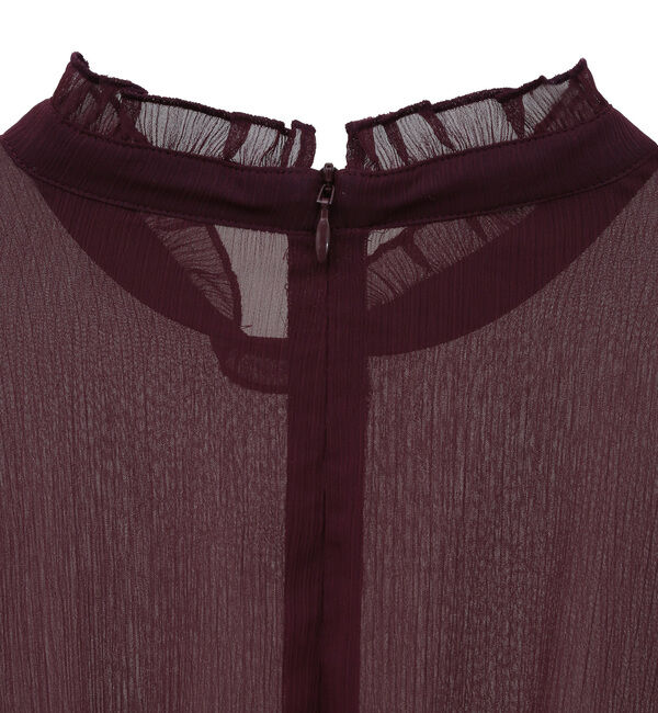 TIARA「フリルハイネックフレアドレス」|ワンピース|