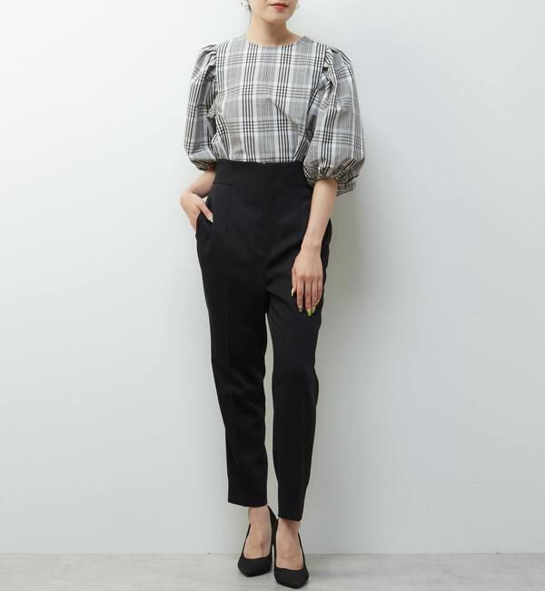 TIARA「タックショルダーボリュームスリーブリボンブラウス」|シャツ・ブラウス|