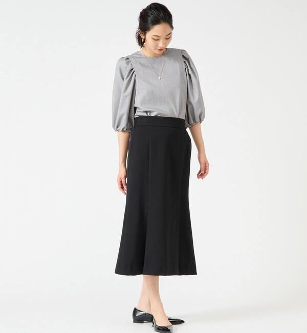 TIARA「タックショルダーボリュームスリーブリボンブラウス」|シャツ・ブラウス|