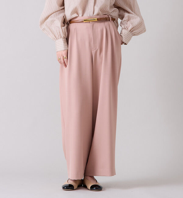 Liesse「3タックワイドパンツ」|その他|ピンクベージュ