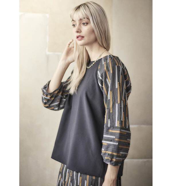  「予約受付2/28（月）まで！！【STELLA CIFFON】カットジャガードMIXブラウス」|シャツ・ブラウス|